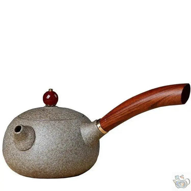 Théière poterie japonaise manche long en bois | Théières à la folie